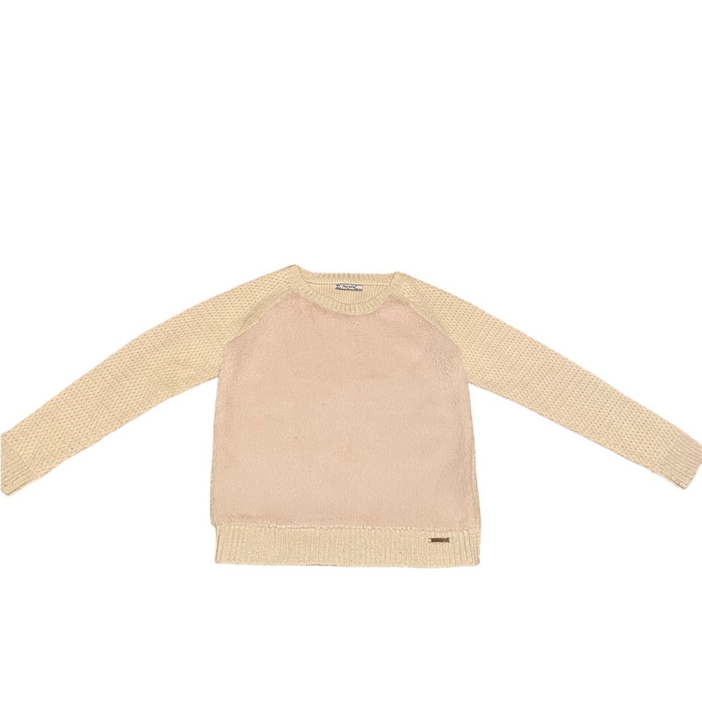 Furry Cream Sweater Girls Size 10